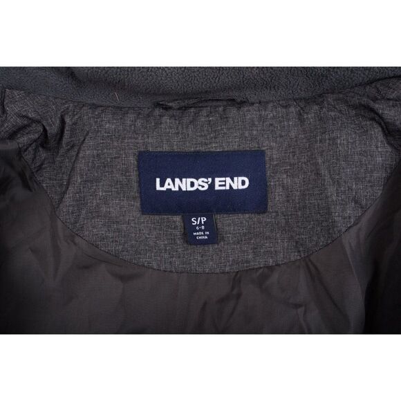 Lands' End Womans Down Coat Puffer Jacket Size Small 6-8 Charcoal Gray - Picture 6 of 6